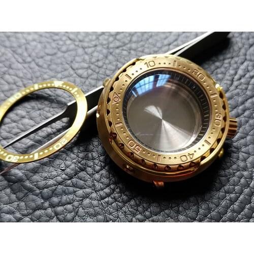 Aluminum Bronze Bezel Insert Automatic Mens Watch Case Cover Ring For NH35A SKX007 Movement Watches Dial Replacement Accessory