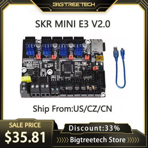 BIGTREETECH BTT SKR Mini E3 V2 Motheboard 32Bit TMC2209 Driver For Creality CR10 Ender 3 Upgrade SKR V1.4 Turbo 3D Printer Parts