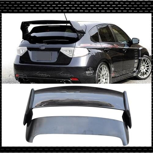 For SUBARU IMPREZA 10TH 2001-2008 Double Layers Spoiler Rear Trunk Wing Boot Spoiler Carbon Fiber+FRP