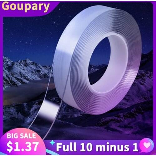 1M 3M 3M Double Sided Tape Nano Tape Household Cleaning Kitchen Bathroom Seamless Strong Wall Stickers Reusable Waterproof Tapes