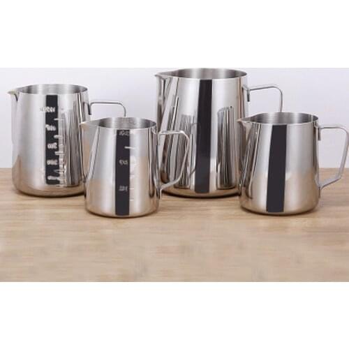 Milk Frothing Pitcher With Integrated Thermometer, 20oz/600ml Stainless Steel Milk Coffee Cappuccino Latte Barista Jug Pitcher