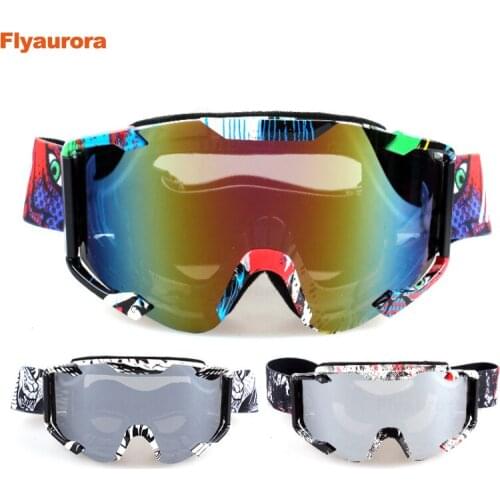 Motorcycle Goggles Ski Glasses Motocross Goggles Eyewear Snowboard Glasses Moto Motorbike Dirt Bike Colorful Lens Sport Glasses