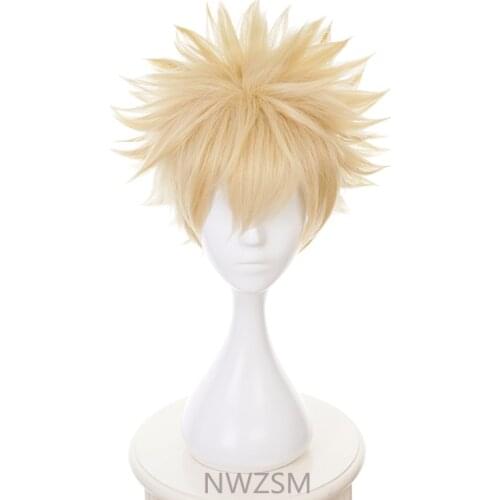 My Hero Academia Bakugou Katsuki Bakugo Short Wig Cosplay Costume Boku no Hero Academia Heat Resistant Synthetic Hair Men Wigs