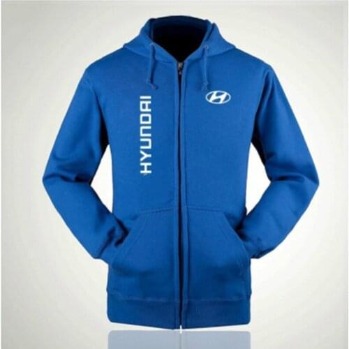 New Fashion HYUNDAI Logo Zipper Sweatshirts Coat Custom 4S Shop Zipper Hoodie Jacket K