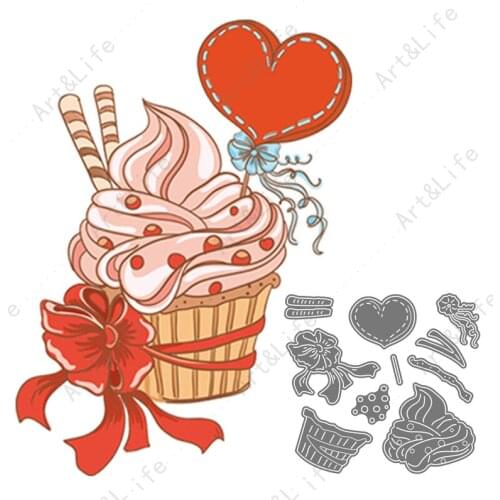 New Metal Cutting Dies for 2021 Ice Cream Crafts Stencils for Making Scrapbooking Album Paper Cards Embossing Stamps and Dies