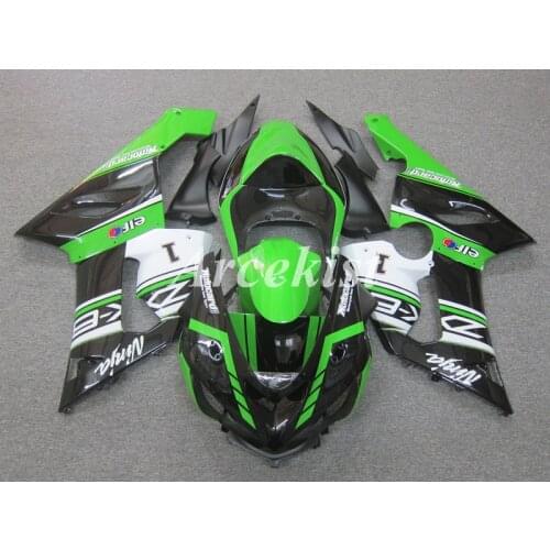 New ABS Whole Motorcycle Fairings Kit Fit For Kawasaki Ninja ZX-6R 636 zx6r 2005 2006 05 06 bodywork set Cool Green black