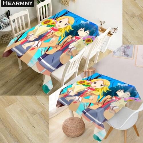 Tablecloth Hina Logi From Luck & Logic Oxford Cloth Dust-proof Rectangular Table Cover For Party Home Decor 100X140cm140X140cm