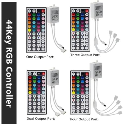LED 44 Key Controller 4 Pin Connector IR Control 5050 RGB Light Tape Universal Remote Controller For rgb LED Strip Light DC12V