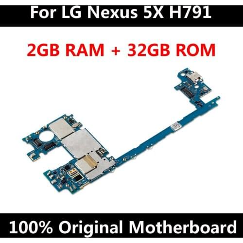 Original Unlocked Motherboard For LG Nexus 5X H791 32GB Mainboard With Full Chips Android OS CLEAN IMEI Free Shipping