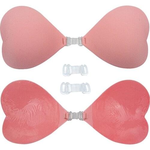 Silicone Nipple Cover Bra Pasties Pad Self-Adhesive Reusable Breast Stickers Heart-Shaped Chest Paste Strapless Backless Push Up