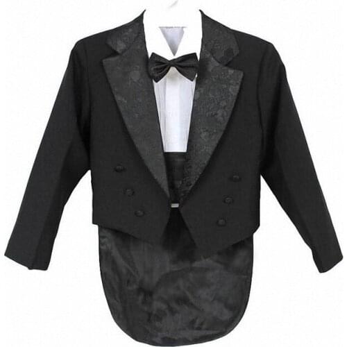 2019 Formal baby boy suits wedding suits for boys party baby suits wear 5-Piece black/white polyester child suit for boys