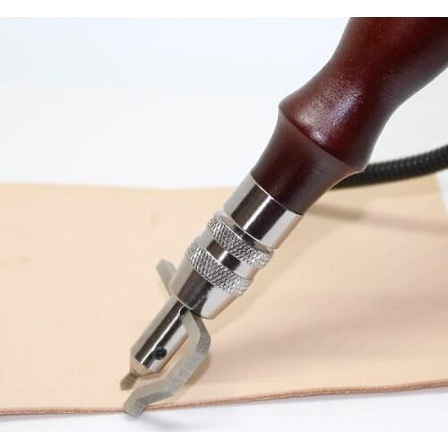 Leather 7-in-1 Adjustable Splice Groover Craft and Indented Edge Straightener Leather Set Sewing and Crease Leather Tool 1Pcs