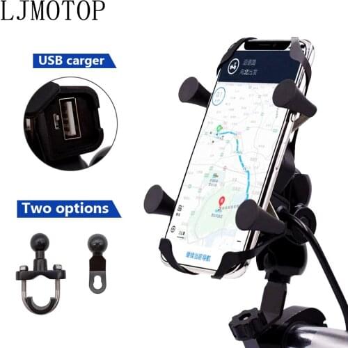 Chargeable Motorcycle GPS Phone holder Wired USB Universal Mount For YAMAHA YZF R1 XJR1300 FJR 1300 XTZ700 TENERE XJR1300