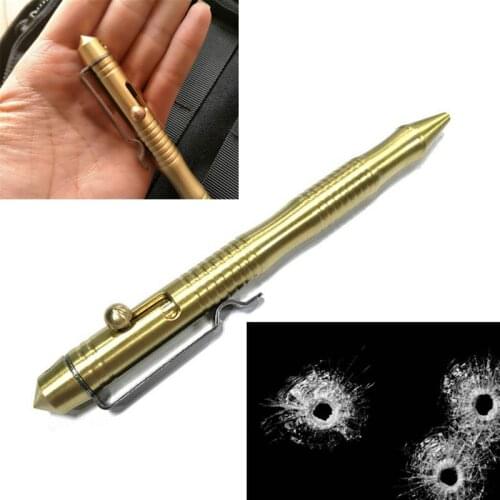 Yellow Aviation Aluminum Tactical Military Pen Glass Breaker-Best L0P9