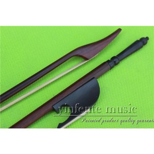 X-0023 # One-Violin-Bow-Baroque-Model-Ebony-Fr o g-Sandalwood-Round-Stick-New-4-4
