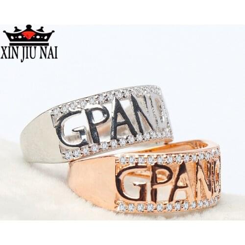 2020 new fashion special meaning letters high quality female diamond ring anniversary gift exquisite mothers day women jewelry