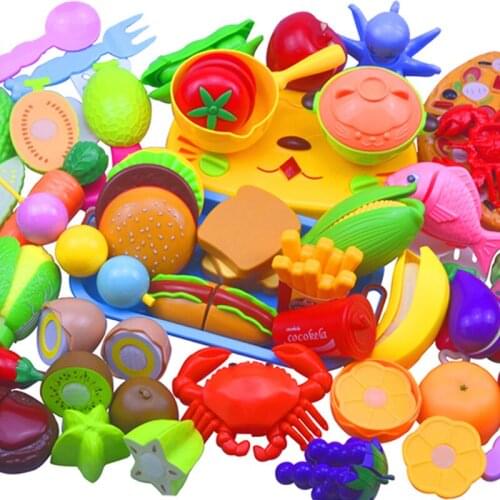 New 1 Set Safe Children Play House Toy Plastic Food Toy Cut Fruit Vegetable Kitchen Baby Kids Pretend Play Educational Toys