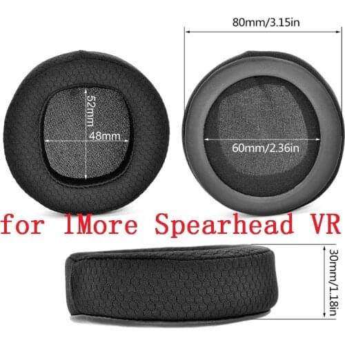 1Pair Replacement Ear Foam Earpads Cushion Cover Earpads for 1More Spearhead VR H1005 H1006 PRO H1707 headphones