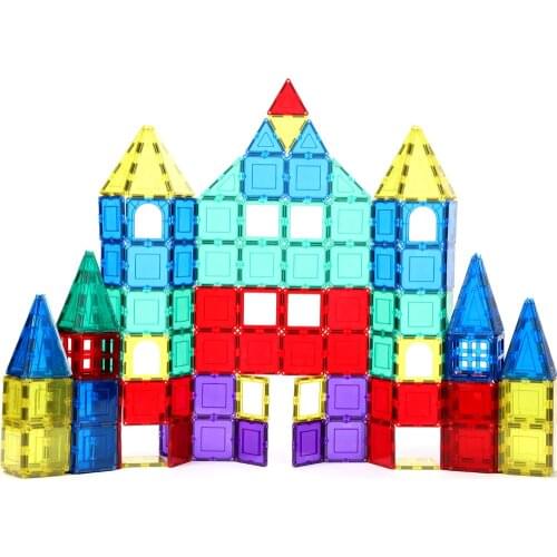 1Pcs Big Size Transparent Magnetic Designer Construction Building Bricks Magnet Blocks Educational Toys For Children Kids Gift
