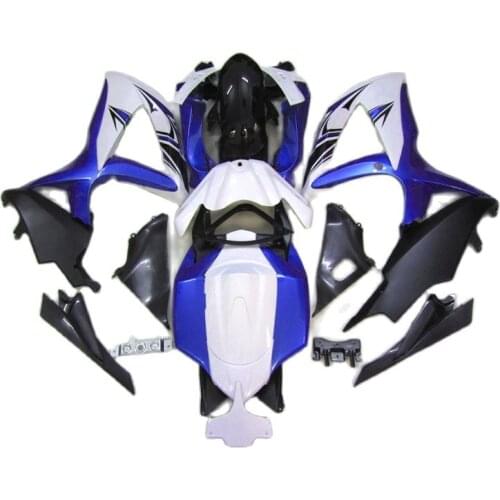 100% Fit Fairings for SUZUKI GSXR600 GSXR750 2008 2009 2010 Blue White Black Injection Fairing kit GSXR 600 750 08 09 10 PL433