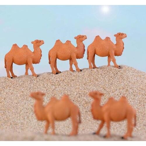 2pcs Camel Desert Ornament Model Figurine Home Glass Decor Miniature Craft Fairy Garden Decoration DIY Accessories