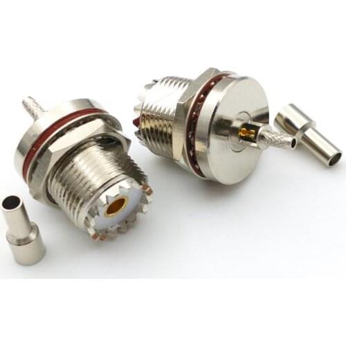 20pcs copper SO239 UHF Female Bulkhead Window Crimp RG174 RG316 LMR100 Cable