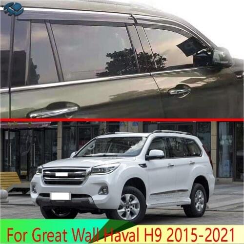 For Great Wall Haval H9 2015-2021 Car Accessories Plastic Exterior Visor Vent Shades Window Sun Rain Guard Deflector 4pcs