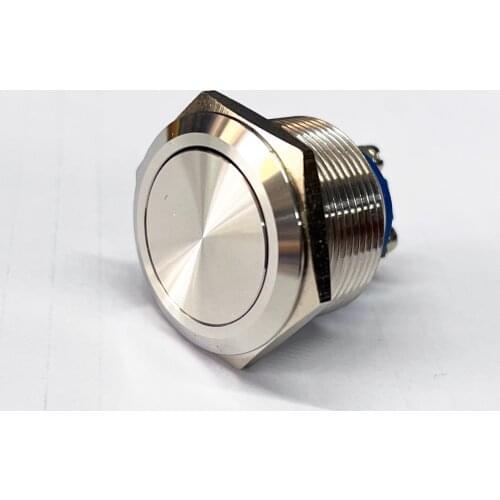 5 Pieces 22mm Stainless Steel Waterproof Momentary Normal Open Vandal Resistant Metal Electric Switch