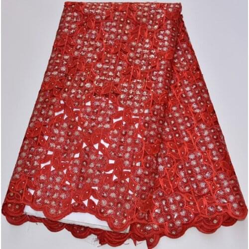 5yards/pc) Top quality handcut African organza sequins lace fabric classical design with wonderful embroidery for party OP46