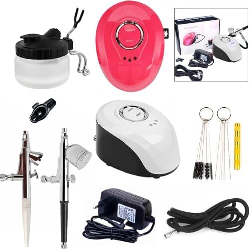 0.2mm Nozzle Airbrush Compressor Kit Spray Gun For Nail Design Painting Tattoo Manicure Craft Cake Makeup