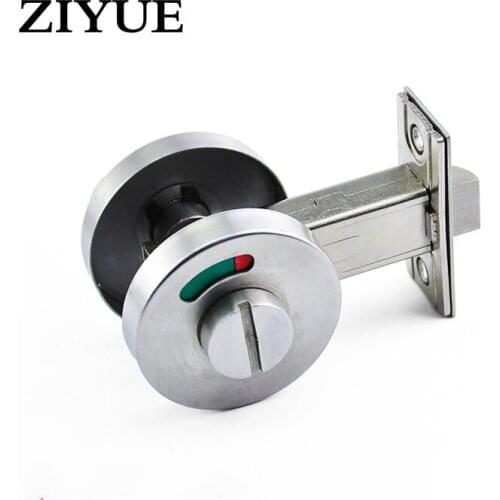 Free Shipping Bathroom Stainless Steel Indicator Lock Indoor Door Partition Split Lock Office Door Lock