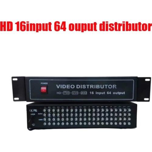 BNC HD Video Distributor 16 In 64 Out Composite Amplifier 16CH To 64CH Splitter For CCTV Security Camera DVR System