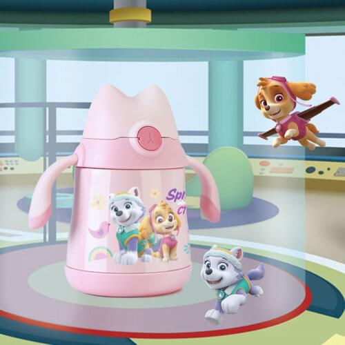 Paw Patrol Childrens Water Cup Straw Cup Elementary School Kindergarten Stainless Steel Portable Insulation Cup Birthday Gifts