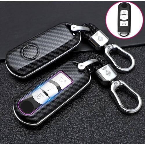 ABS Carbon Fibe Car Remote Key Full Cover Case For Mazda 2 Mazda 3 Mazda 5 Mazda 6 CX-3 CZ-4 CX-5 CX-7 CX-9 Atenza Axela MX5 Fob