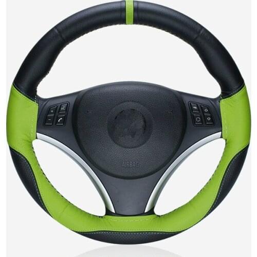 Steering Wheel Cover Genuine Leather Steering Covers For bmw e46 e90 Peugeot b5 b8 308 307 Toyota Chevrolet VW Nissan Ford Opel