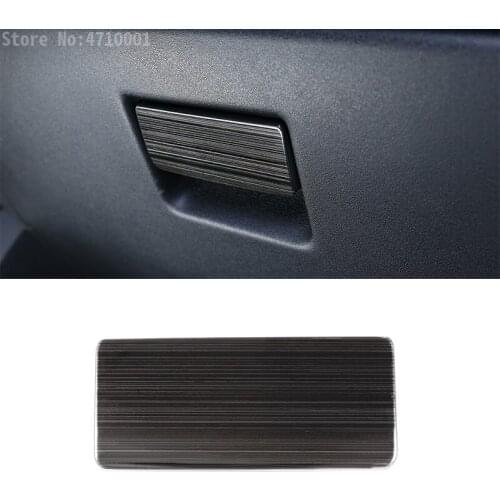 Black Brushed Stainless Steel Glove Box Handle Buckle Cover Trim 1pc For Land Rover Discovery Sport 2015-2017