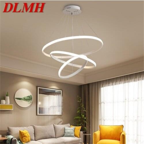 DLMH Nordic Pendant Lights Round Modern LED Lamp Creative Fixture For Home Decoration