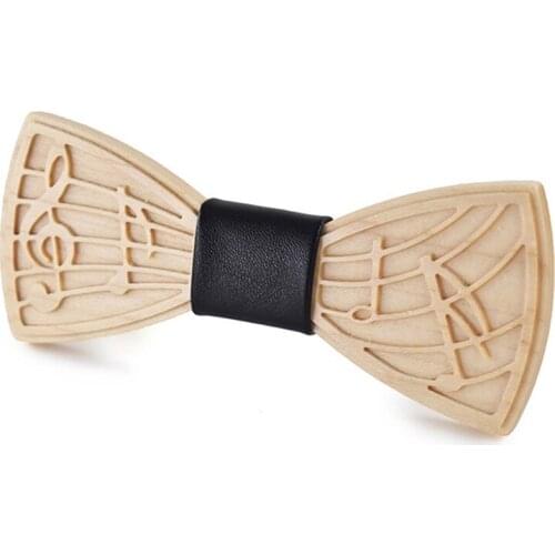 Dropshipping chic maple wood butterfly country music bowtie wholesale new orleans engraved women wooden bow tie for men