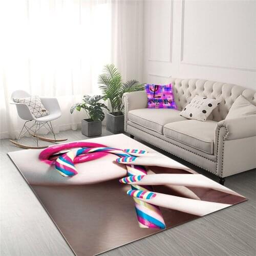 3D Printed Flannel Area Rug Room Rug Living Room Bedroom Floor Rug Decoration Mat Washable Sexy Lips Rug Living Room Rug