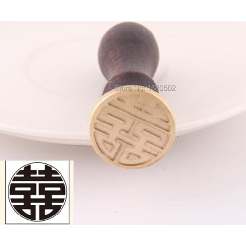 Classical Chinese Style Traditional Metal Wood Wax Seal Stamp For Wedding Invitation card Decoration accessories