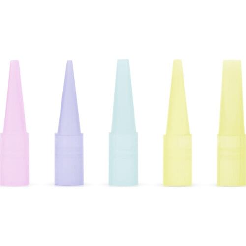 5 colors optional disposable tattoo needle nozzle cap 1R/3R/5R/5F/7F for tattoo gun needle ink cap