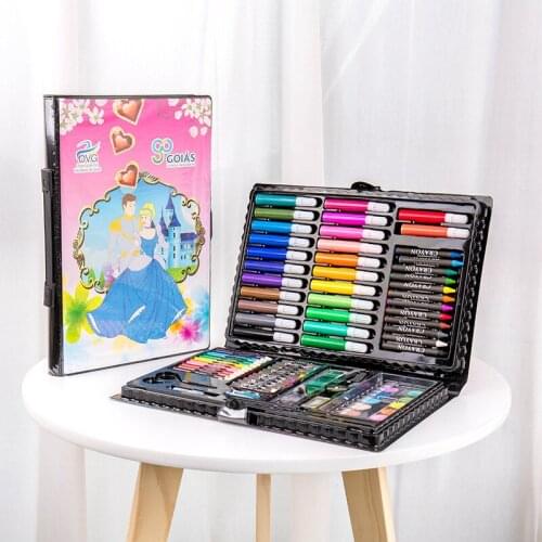 Creative Gifts for Childrens Day Birthday Christmas Gift Box Watercolor Student Stationery Brush Award Set 108 Pieces