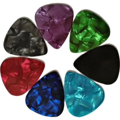 Hot Selling Heavy 1.2mm Thickness Blank Celluloid Guitar Picks Mixing Colors Guitar Plectrum 100pcs/lot Free Shipping