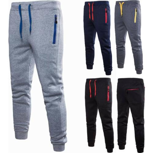 Men Sport Pants Long Trousers Tracksuit Fitness Workout Joggers Gym Sweatpants