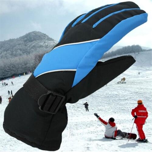 Men Winter Cycling Gloves Warm Snow Sports Thermal Skiing Gloves Outdoor Water-splashing Glove Motorcycle Thicken