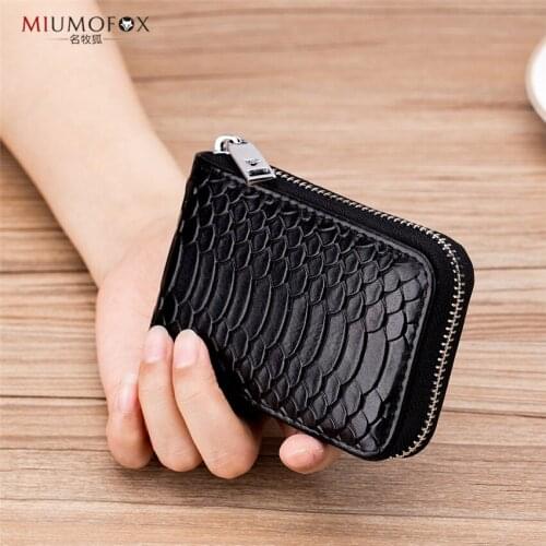 Serpentine 12 Piece Card Holder Hasp Unisex Business Credit ID Men Women Case Cover Coin Wallet Box cardholder porte carte W289