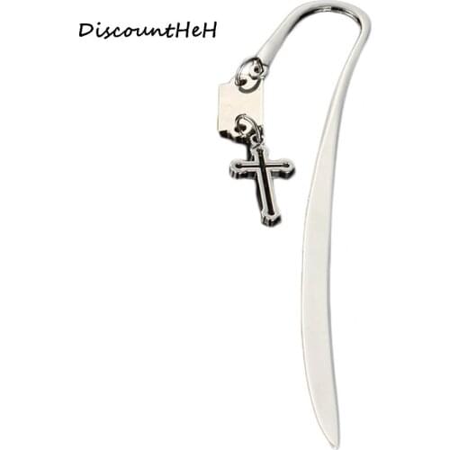 Retro Vintage Metal Alloy Cross Design Bookmark Document Book Mark Label DIY Fit For Gift School Office Supply
