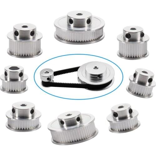 GT2 Timing Pulley 30 36 40 60 Tooth 2GT Wheel Parts Bore 5mm 8mm 10mm Aluminium Gear Teeth Width 6mm 3D Printers Part For Reprap