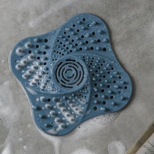 Anti-blocking Shower Drain Strainer Silicone Sink Filter Hair Catcher Hair Stopper Kitchen Bathroom Accessories Bathtub Strainer