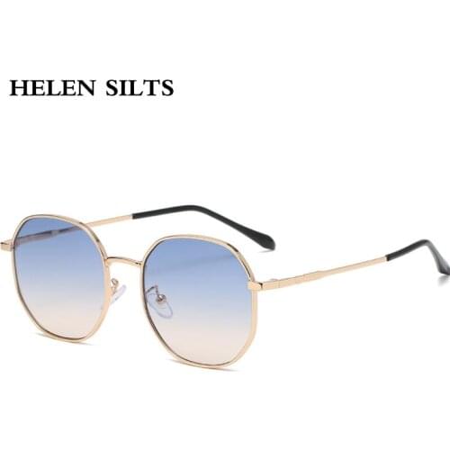 Metal Frame Round Sunglasses Women Fashion Blue Yellow Color Sun Glasses Men Trend Lady Eyeglasses Oculos De Sol UV400 H215